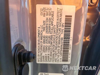Zdjęcie 13 z 13 samochodu: 2022 HONDA CR-V EXL VIN:5J6RT6H8XNL027086 - miniatura