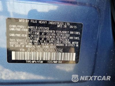 Zdjęcie 13 z 13 samochodu: 2016 SUBARU FORESTER 2.5I VIN:JF2SJABC9GH460094 - miniatura