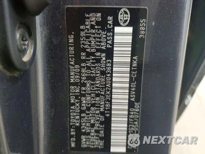 Zdjęcie 12 z 12 samochodu: 2010 TOYOTA CAMRY LE VIN:4T1BF3EK2AU043683 - miniatura