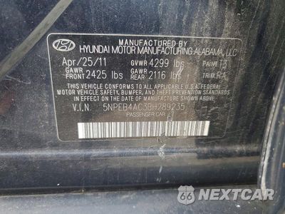 Zdjęcie 12 z 12 samochodu: 2011 HYUNDAI SONATA GLS VIN:5NPEB4AC3BH289235 - miniatura