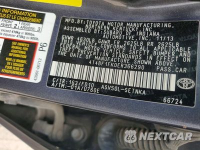 Zdjęcie 13 z 13 samochodu: 2014 TOYOTA CAMRY LE VIN:4T4BF1FK0ER366290 - miniatura