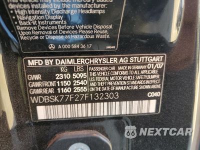 Zdjęcie 12 z 12 samochodu: 2007 MERCEDES-BENZ SL 600 VIN:WDBSK77F27F132303 - miniatura