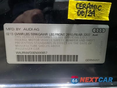 Zdjęcie 14 z 14 samochodu: 2014 AUDI A8 L TDI QUATTRO VIN:WAURMAFD0EN000857 - miniatura