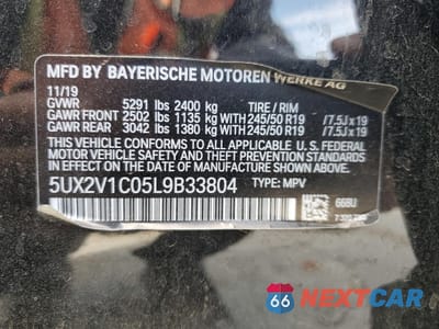 Zdjęcie 14 z 14 samochodu: 2020 BMW X4 XDRIVE30I VIN:5UX2V1C05L9B33804 - miniatura