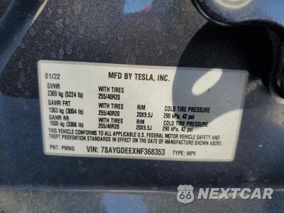 Zdjęcie 13 z 13 samochodu: 2022 TESLA MODEL Y VIN:7SAYGDEEXNF368353 - miniatura