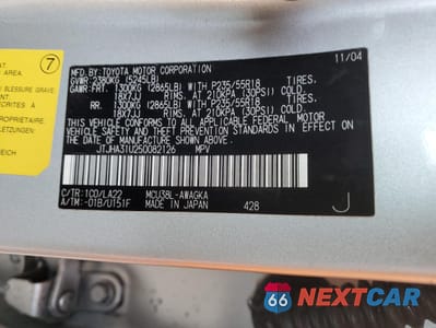 Zdjęcie 13 z 13 samochodu: 2005 LEXUS RX 330 VIN:JTJHA31U250082126 - miniatura