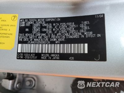 Zdjęcie 13 z 13 samochodu: 2005 LEXUS RX 330 VIN:JTJHA31U250082126 - miniatura