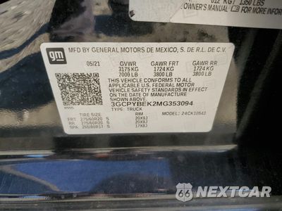 Zdjęcie 12 z 12 samochodu: 2021 CHEVROLET SILVERADO K1500 CUSTOM VIN:3GCPYBEK2MG353094 - miniatura