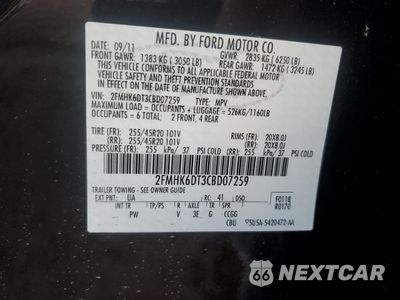 Zdjęcie 14 z 14 samochodu: 2012 FORD FLEX LIMITED VIN:2FMHK6DT3CBD07259 - miniatura