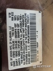 Zdjęcie 15 z 15 samochodu: 2008 HONDA ODYSSEY EXL VIN:5FNRL38758B094309 - miniatura