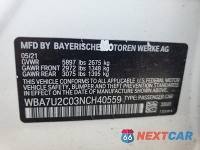 Zdjęcie 14 z 14 samochodu: 2022 BMW 750 XI VIN:WBA7U2C03NCH40559 - miniatura