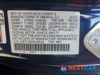 Zdjęcie 16 z 16 samochodu: 2023 ACURA RDX TECHNOLOGY VIN:5J8TC1H52PL008122 - miniatura