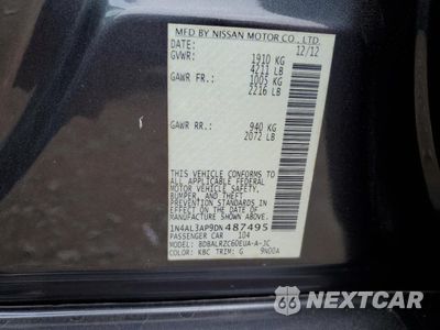 Zdjęcie 12 z 14 samochodu: 2013 NISSAN ALTIMA 2.5 VIN:1N4AL3AP9DN487495 - miniatura