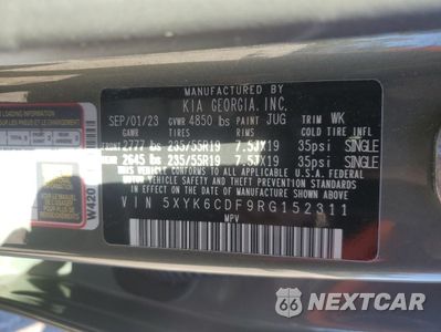 Zdjęcie 15 z 15 samochodu: 2024 KIA SPORTAGE X LINE VIN:5XYK6CDF9RG152311 - miniatura