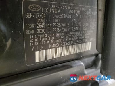 Zdjęcie 15 z 15 samochodu: 2005 HYUNDAI SANTA FE GLS VIN:KM8SC73D65U882505 - miniatura