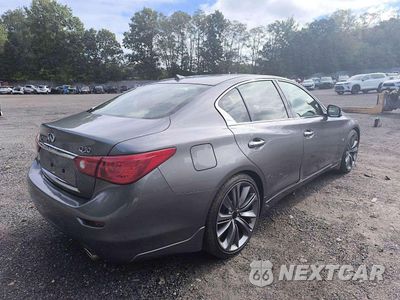 Czwarte zdjęcie samochodu z boku: 2014 INFINITI Q50 BASE VIN:JN1BV7ARXEM683392 - miniatura