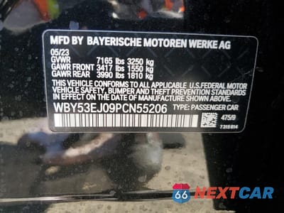Zdjęcie 15 z 15 samochodu: 2023 BMW I7 XDRIVE60 VIN:WBY53EJ09PCN55206 - miniatura