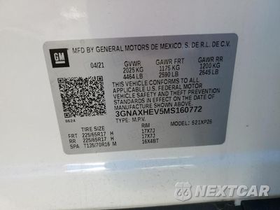 Zdjęcie 12 z 12 samochodu: 2021 CHEVROLET EQUINOX LS VIN:3GNAXHEV5MS160772 - miniatura