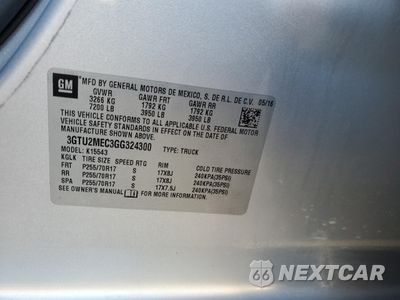 Zdjęcie 14 z 14 samochodu: 2016 GMC SIERRA K1500 SLE VIN:3GTU2MEC3GG324300 - miniatura