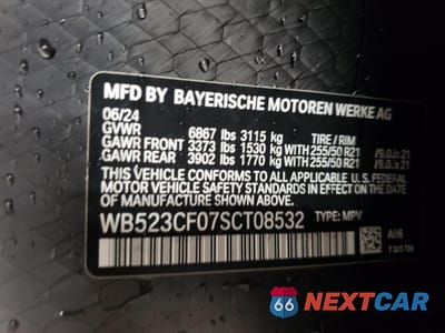 Zdjęcie 14 z 16 samochodu: 2025 BMW IX XDRIVE50 VIN:WB523CF07SCT08532 - miniatura
