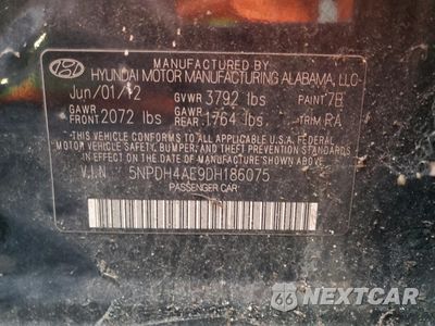 Zdjęcie 12 z 12 samochodu: 2013 HYUNDAI ELANTRA GLS VIN:5NPDH4AE9DH186075 - miniatura