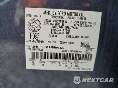 Zdjęcie 13 z 13 samochodu: 2018 FORD EDGE SE VIN:2FMPK3G91JBB96329 - miniatura