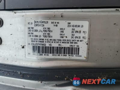 Zdjęcie 13 z 13 samochodu: 2000 CHRYSLER VOYAGER VIN:2C4GJ2537YR780932 - miniatura