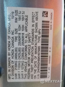 Zdjęcie 15 z 15 samochodu: 2019 HONDA CR-V EXL VIN:2HKRW2H89KH675685 - miniatura
