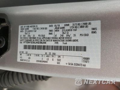 Zdjęcie 13 z 13 samochodu: 2018 FORD F150 SUPERCREW VIN:1FTEW1E50JKE58206 - miniatura