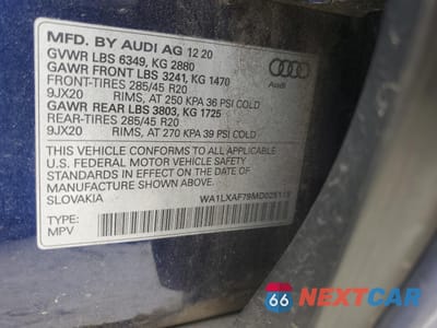 Zdjęcie 13 z 13 samochodu: 2021 AUDI Q7 PREMIUM PLUS VIN:WA1LXAF79MD025118 - miniatura