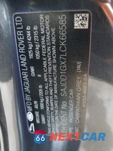 Zdjęcie 12 z 12 samochodu: 2020 JAGUAR F-TYPE VIN:SAJDD1GX8LCK64750 - miniatura