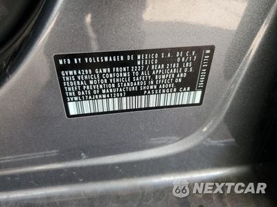 Zdjęcie 12 z 12 samochodu: 2017 VOLKSWAGEN JETTA SEL VIN:3VWL17AJ6HM412097 - miniatura