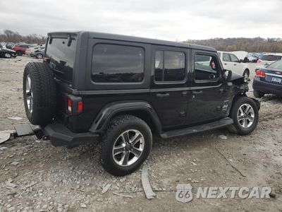 Trzecie zdjęcie samochodu z tyłu: 2018 JEEP WRANGLER UNLIMITED SAHARA VIN:1C4HJXEG4JW141263 - miniatura