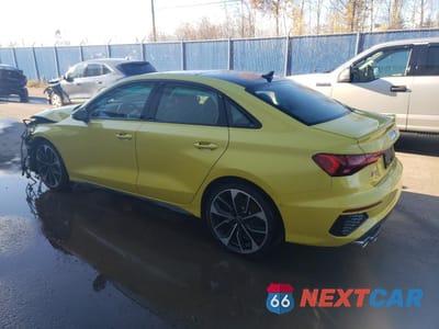 Drugie zdjęcie samochodu z przodu: 2023 AUDI S3 PREMIUM PLUS VIN:WAUH3CGY8PA075442 - miniatura