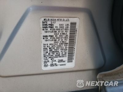 Zdjęcie 13 z 13 samochodu: 2007 NISSAN MURANO SL VIN:JN8AZ08W87W648815 - miniatura