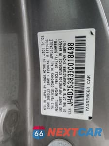Zdjęcie 13 z 15 samochodu: 2003 ACURA RSX VIN:JH4DC53833C018498 - miniatura