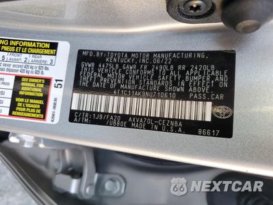 Zdjęcie 13 z 13 samochodu: 2022 TOYOTA CAMRY LE VIN:4T1C11AK9NU710610 - miniatura