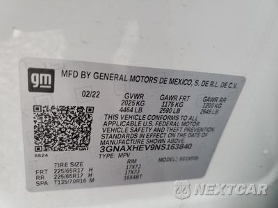 Zdjęcie 12 z 12 samochodu: 2022 CHEVROLET EQUINOX LS VIN:3GNAXHEV9NS163840 - miniatura