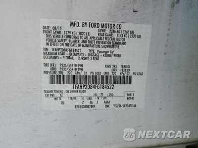 Zdjęcie 14 z 14 samochodu: 2015 FORD TAURUS SE VIN:1FAHP2D84FG184522 - miniatura