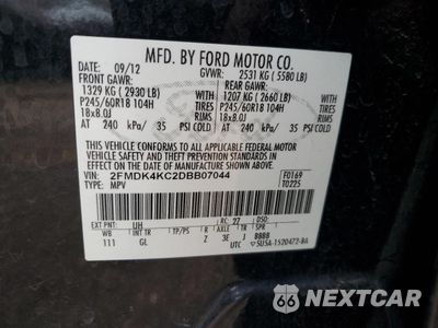 Zdjęcie 15 z 15 samochodu: 2013 FORD EDGE LIMITED VIN:2FMDK4KC2DBB07044 - miniatura