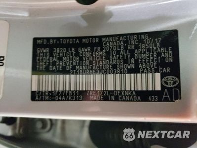 Zdjęcie 13 z 13 samochodu: 2018 TOYOTA COROLLA L VIN:2T1BURHE3JC003810 - miniatura