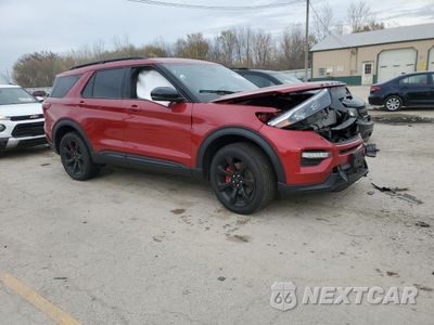 Czwarte zdjęcie samochodu z boku: 2024 FORD EXPLORER ST VIN:1FM5K8GC2RGA00659 - miniatura