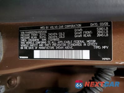 Zdjęcie 13 z 13 samochodu: 2010 VOLVO XC60 T6 VIN:YV4992DZ9A2025466 - miniatura