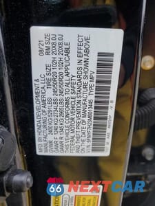 Zdjęcie 14 z 14 samochodu: 2021 HONDA PASSPORT SPORT VIN:5FNYF7H23MB013445 - miniatura