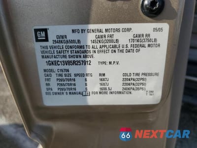 Zdjęcie 13 z 13 samochodu: 2005 GMC YUKON VIN:1GKEC13V85R257912 - miniatura