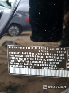 Zdjęcie 15 z 15 samochodu: 2015 VOLKSWAGEN JETTA SE VIN:3VWD17AJ6FM357118 - miniatura