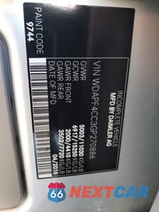 Zdjęcie 13 z 13 samochodu: 2016 MERCEDES-BENZ SPRINTER 3500 VIN:WDAPF4CC3GP270886 - miniatura