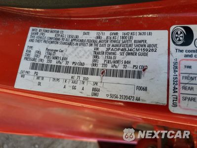 Zdjęcie 12 z 12 samochodu: 2012 FORD FIESTA SE VIN:3FADP4BJ4CM159282 - miniatura
