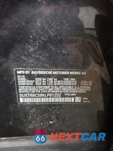 Zdjęcie 12 z 13 samochodu: 2019 BMW X3 XDRIVE30I VIN:5UXTR9C58KLP81252 - miniatura