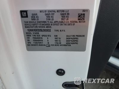Zdjęcie 15 z 15 samochodu: 2011 CHEVROLET TRAVERSE LT VIN:1GNKVGED2BJ383832 - miniatura
